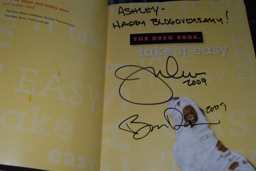 my autographed copy of Take It Easy